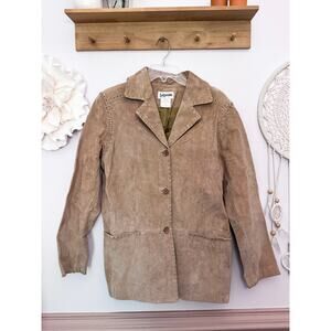 Bagatelle Vintage Leather Camel Coat Size Medium
